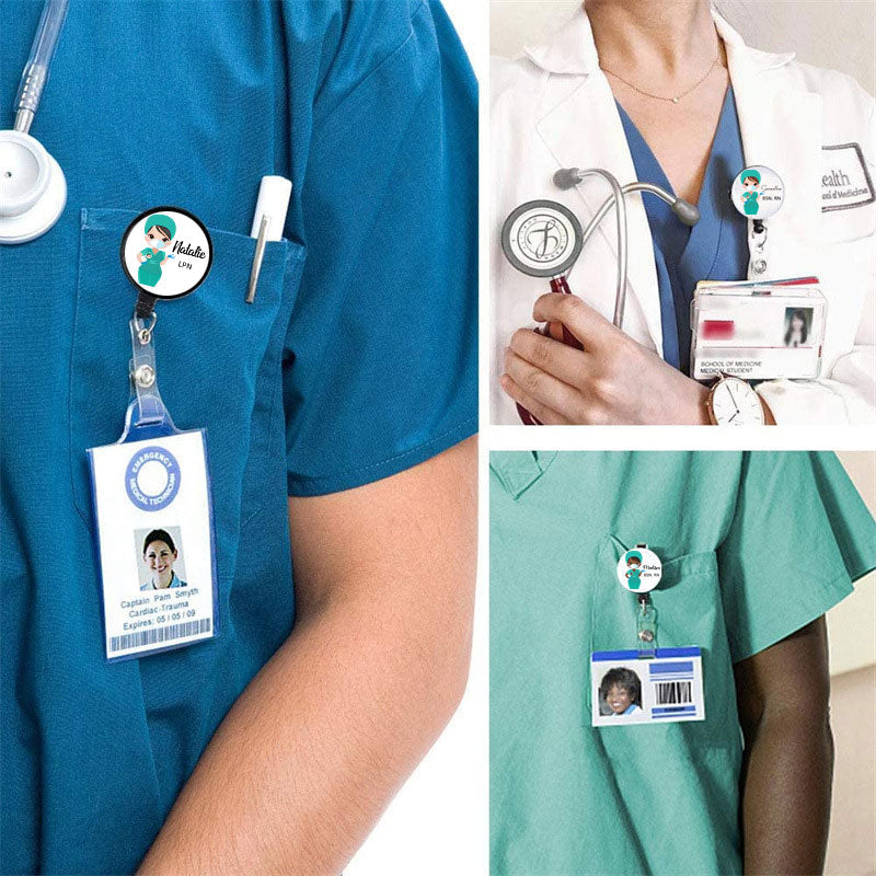 Custom Watert Color Organ Badge Reel for Nurse and Doctor