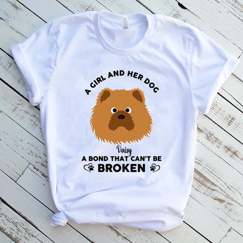 Personalized A girl And Her Dog Shirt