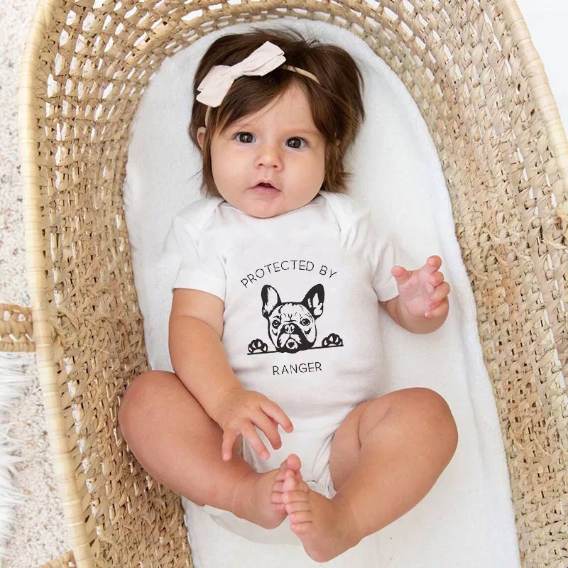 Personalized Baby Bodysuit for the Dog Loving Parents