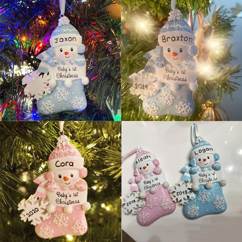 Personalized Baby Boy Girl Christmas Ornament