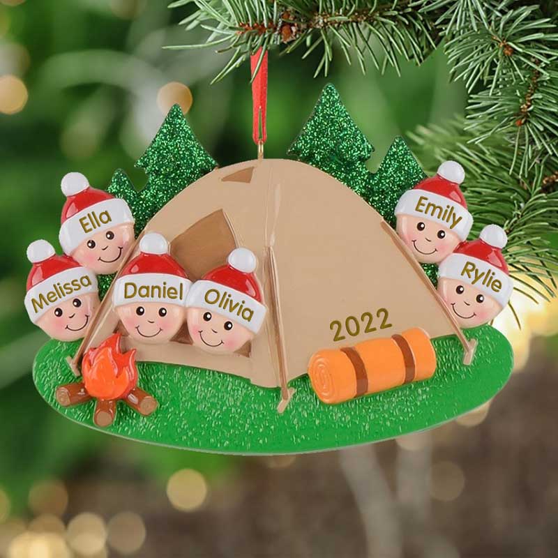 Personalised Christmas Camping Ornament