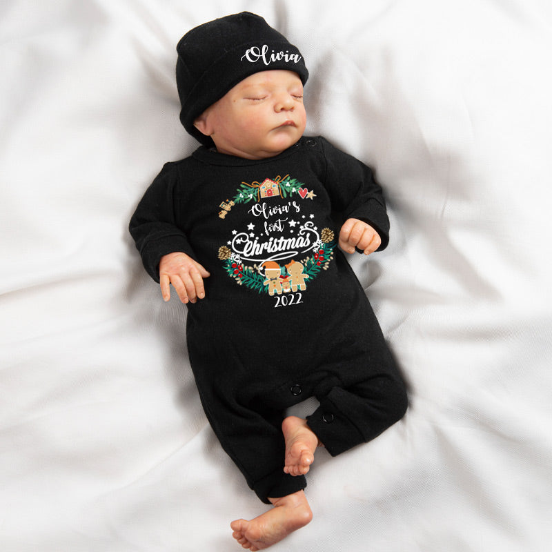 Personalized My 1st Christmas Baby Outfit