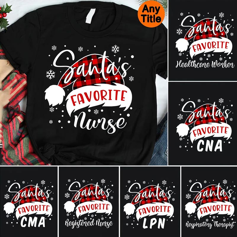 Personalized Santa Nurse Christmas Shirt For Nurses