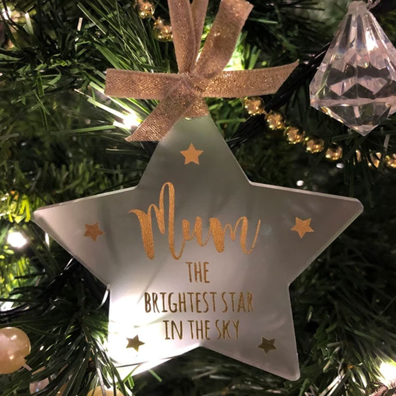 Personalised The Brightest Star In The Sky Christmas Ornament