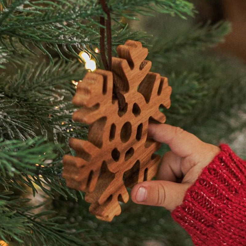 Personalized Wooden Snowflakes Christmas Ornaments