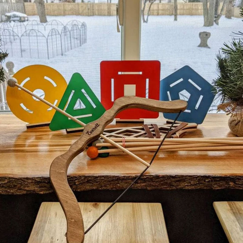 Personalized Wooden Bow and Arrow