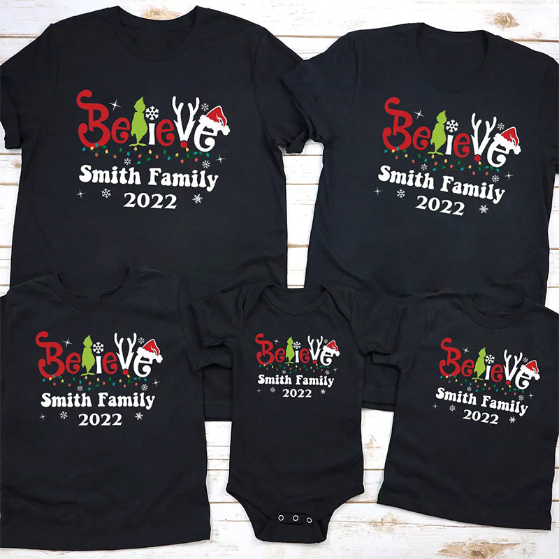 Christmas Believe Family Shirts