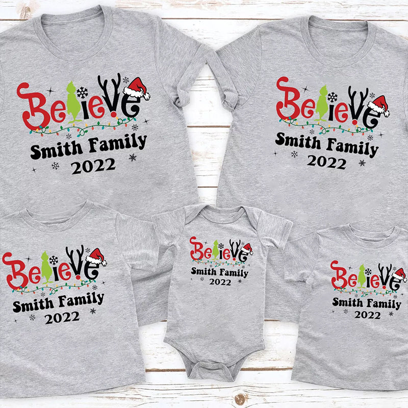 Christmas Believe Family Shirts