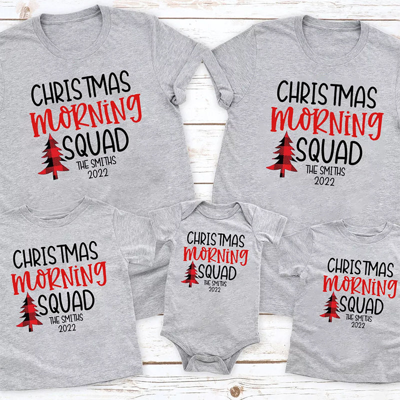 Christmas Morning Squad Family Shirts