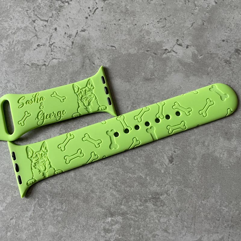 Custom Engraved Pet Dog Breed Watch Band