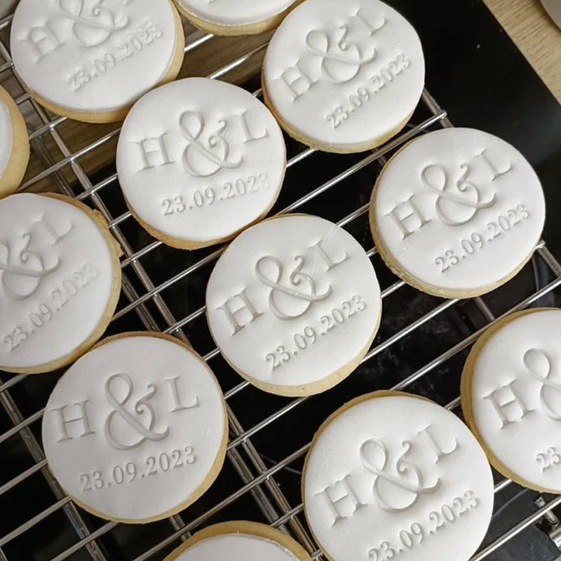 Custom Wedding Initials Or Names and Date Cookie Stamp
