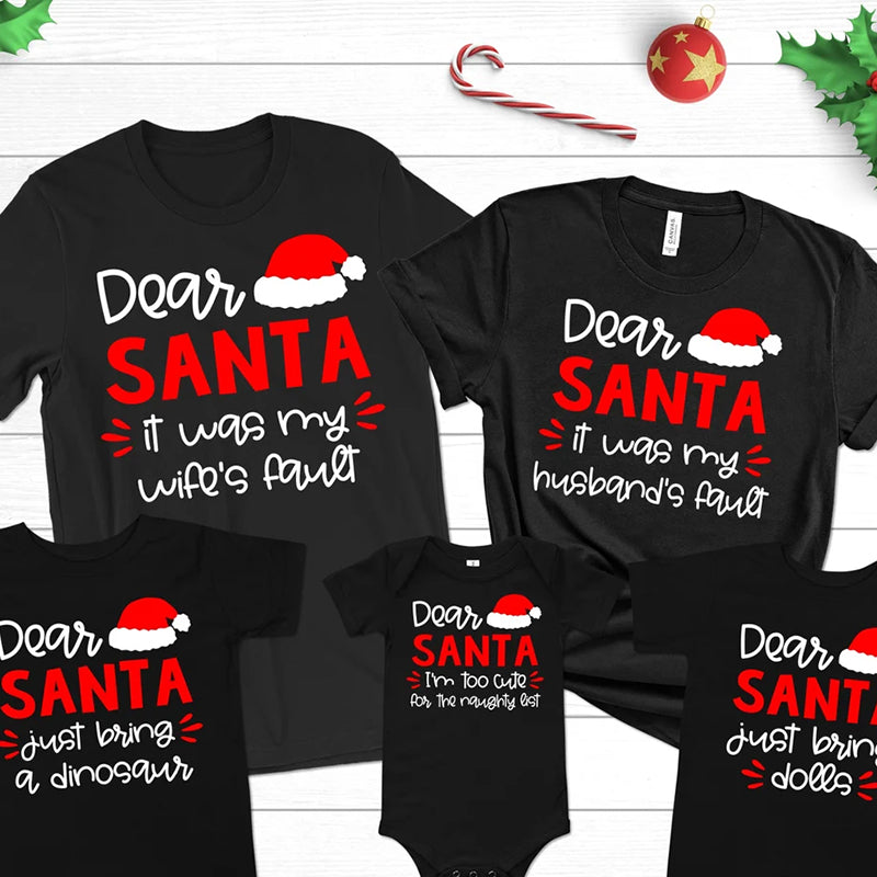 Dear Santa Hat Funny Pajamas