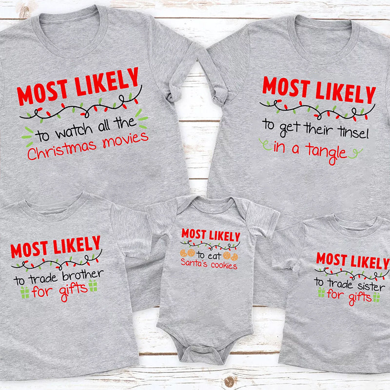 Most Likely Family Christmas Shirts