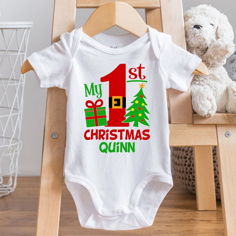 First Christmas Personalized Baby Onesie