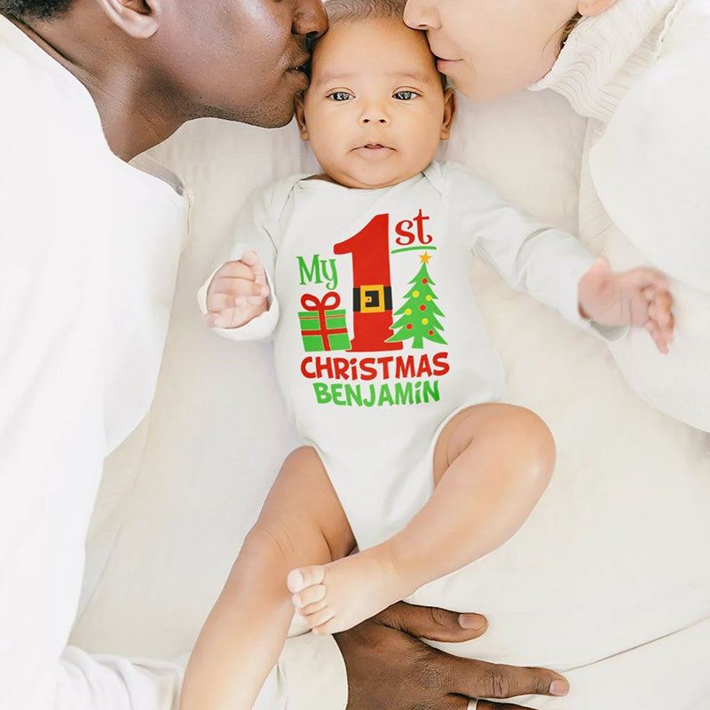 First Christmas Personalized Baby Onesie