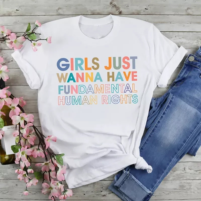 Girls Just Wanna Have Fundamental Human Rights Shirt Pro Choice Shirt