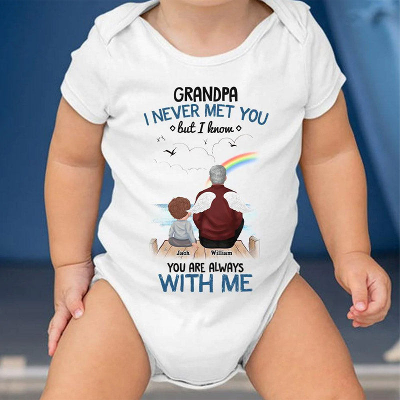 Grandparents I Never Met But Always With Me Personalized Baby Onesie