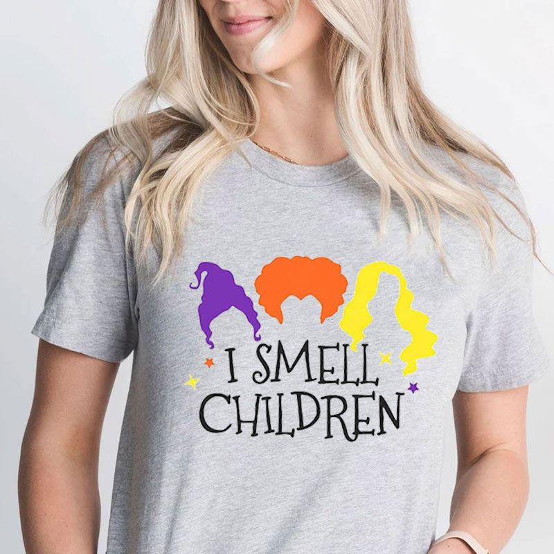 I Smell Children Print Short Sleeve T-Shirt
