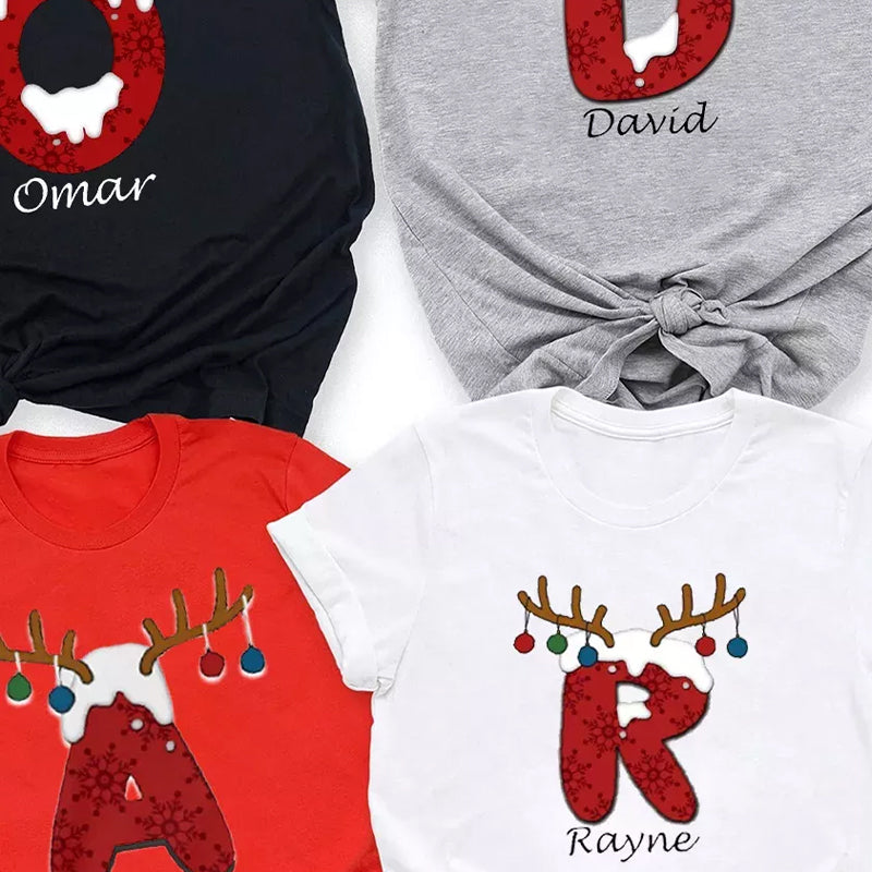 Monogrammed Family Christmas Gift Shirts