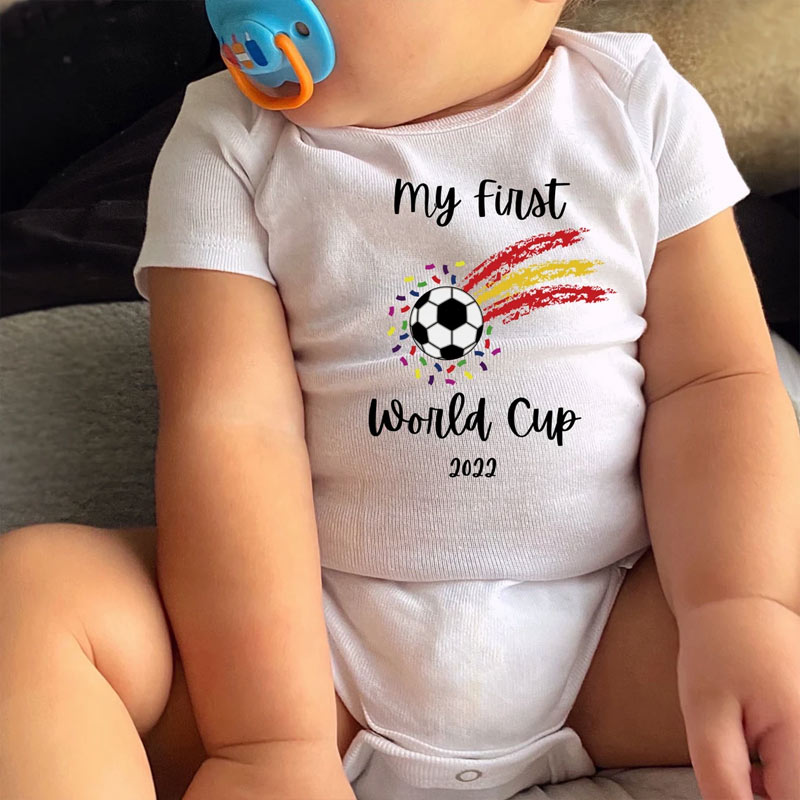 My First World Cup Flag Baby Onesies