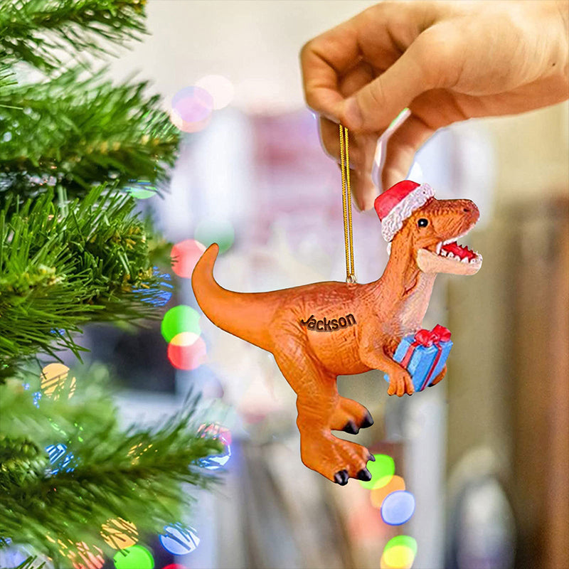 Personalized  Dinosaur Christmas Ornament