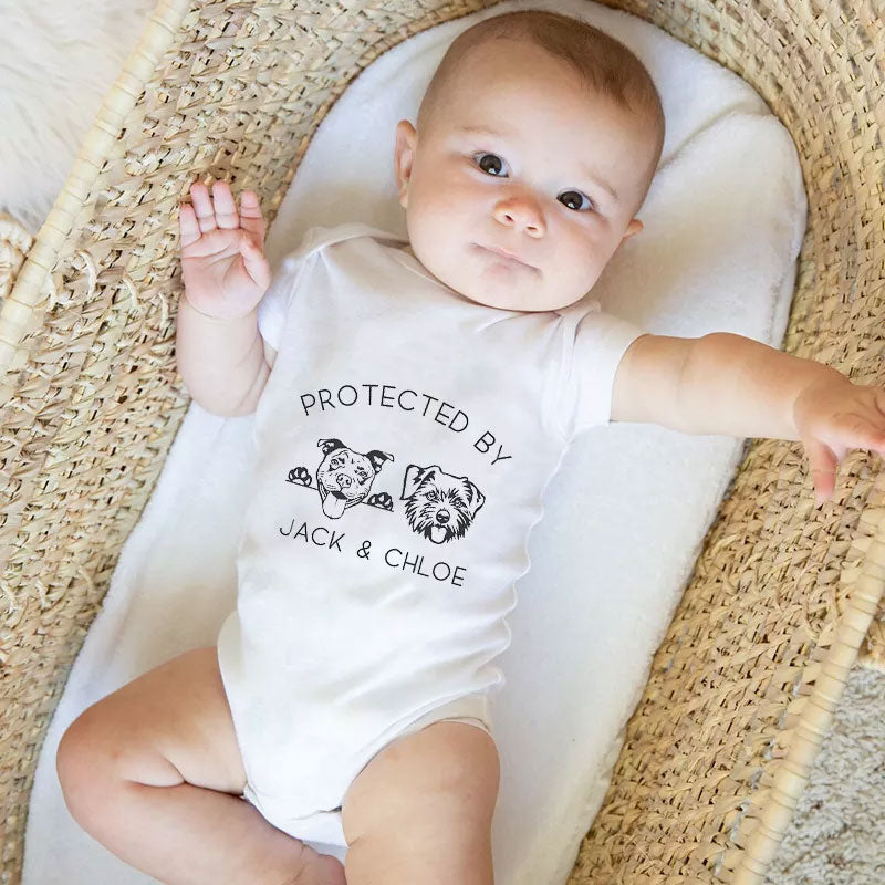Personalized Baby Bodysuit for the Dog Loving Parents
