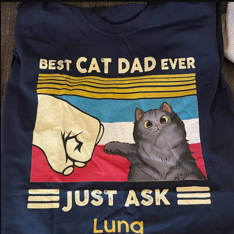Personalized Best Cat Dad Ever Shirt