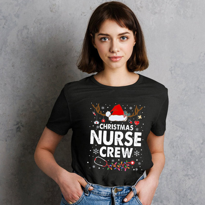 Personalized Christmas Nurse Crew Shirt