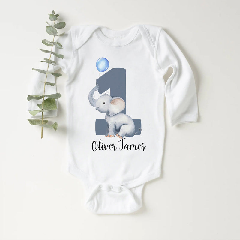 Personalized First Birthday Onesie for Boy or Girl