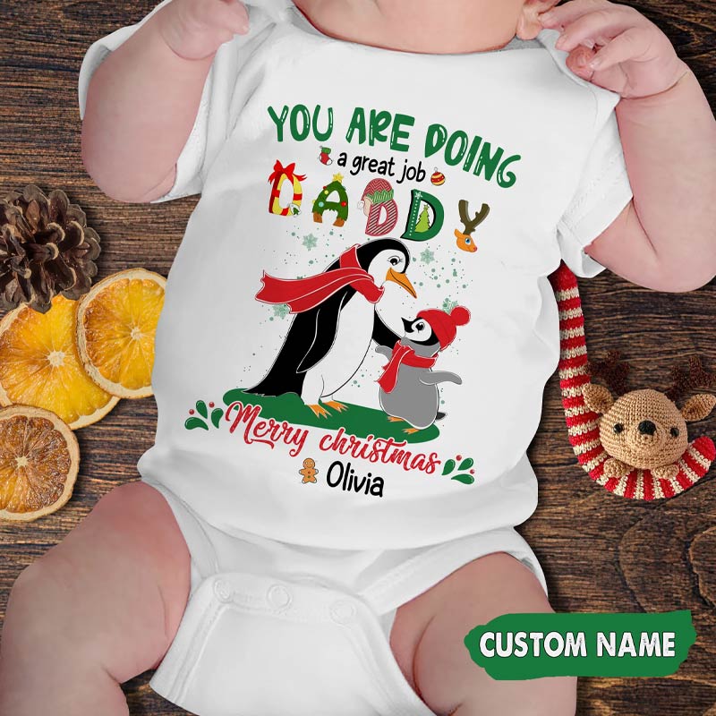 Personalized Gift For Daddy You Are Doing A Great Job Baby Onesie