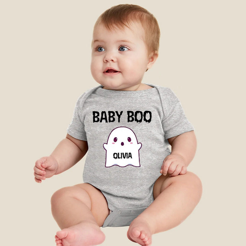 Personalized Halloween Ghost Baby Bodysuit