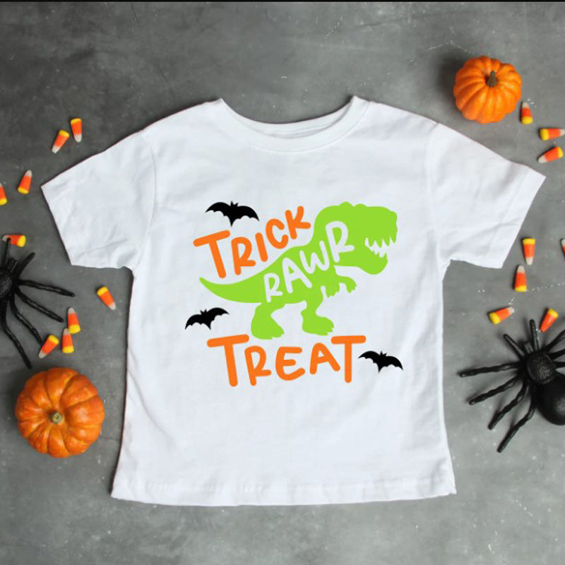 Personalized Halloween Trick Rawr Toddler Shirt