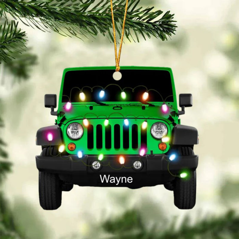 Personalized Jeep Car Christmas Ornament