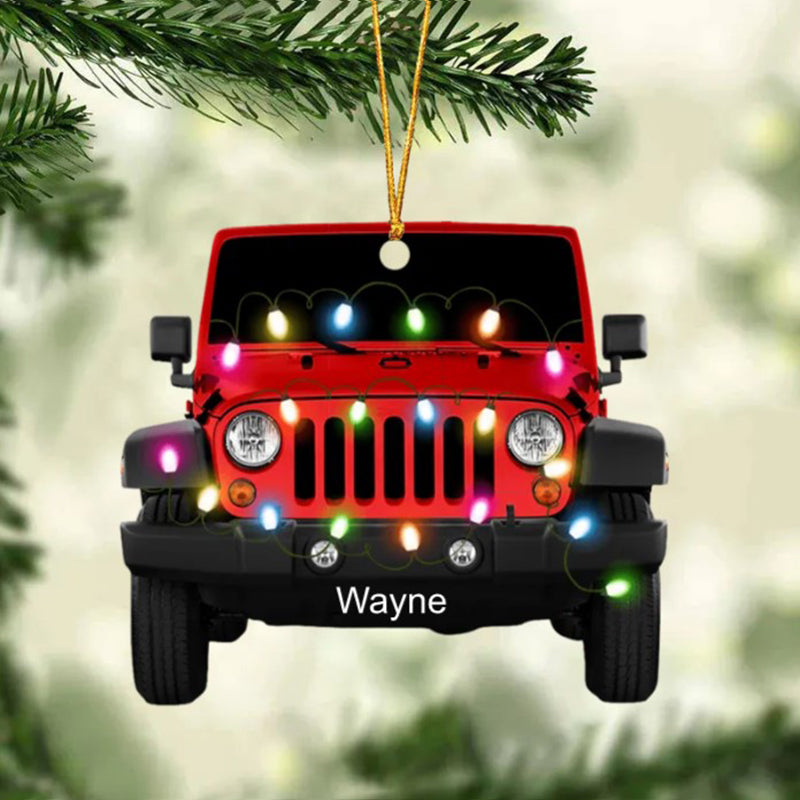 Personalized Jeep Car Christmas Ornament