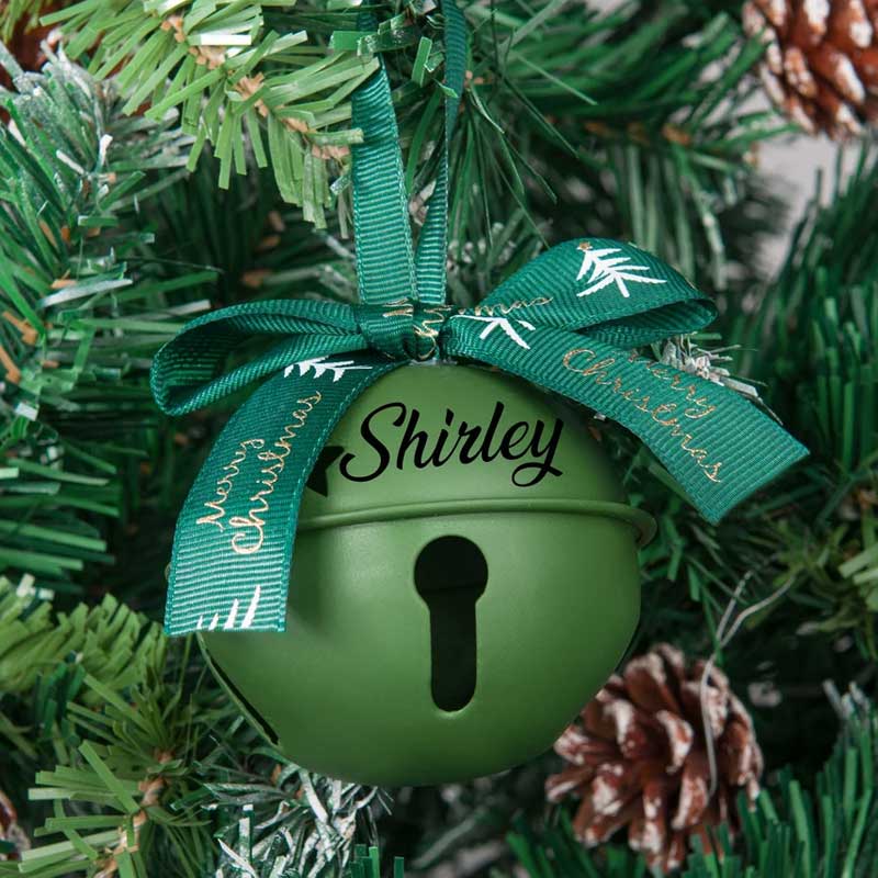 Personalized Jingle Bell Christmas Tree Ornament