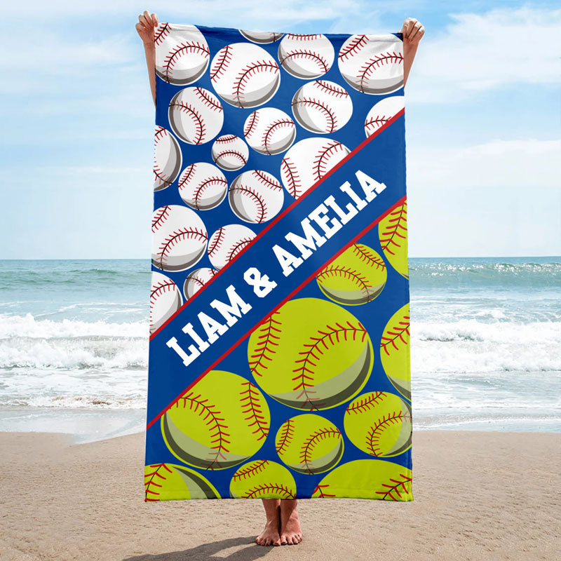 Personalized Multi Sports Bath Towel Beach Towel