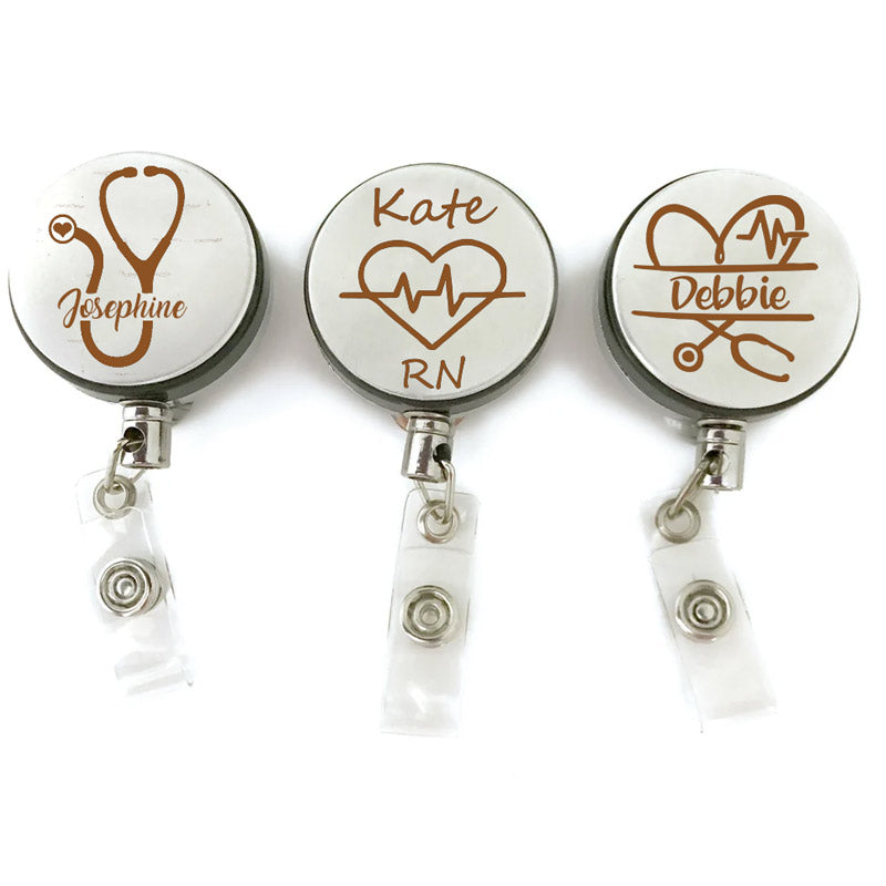 Personalized Nurse Gift Retractable ID Badge Holder