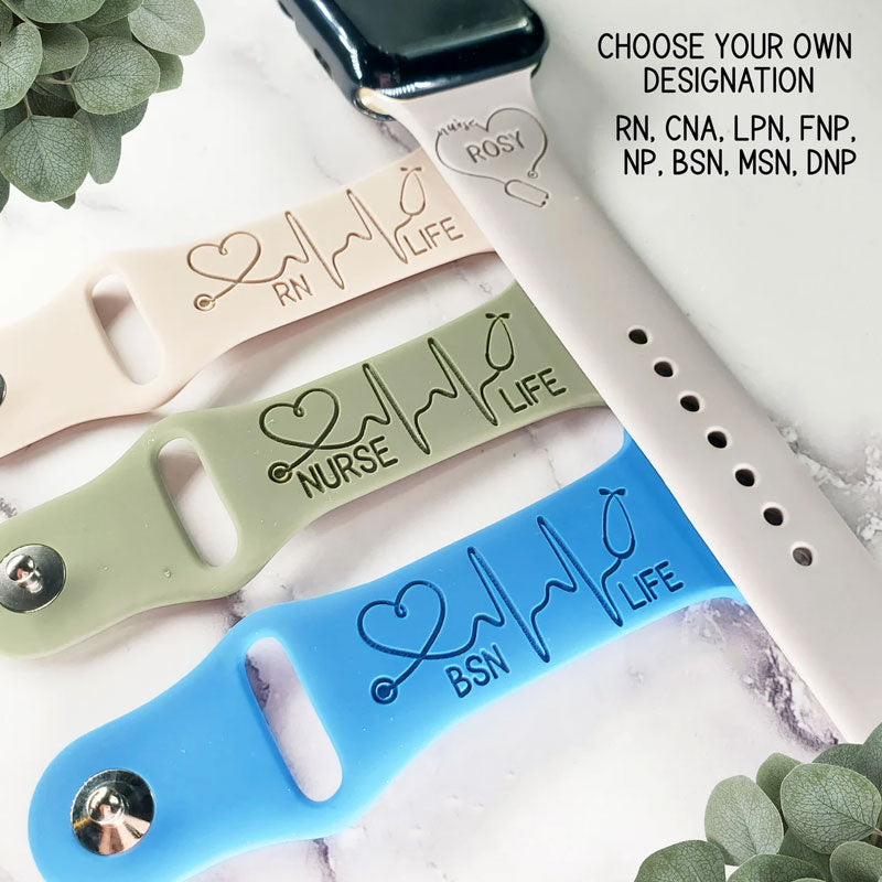 Personalized Silicone Bands Nurse Life Watch Bands-Presale