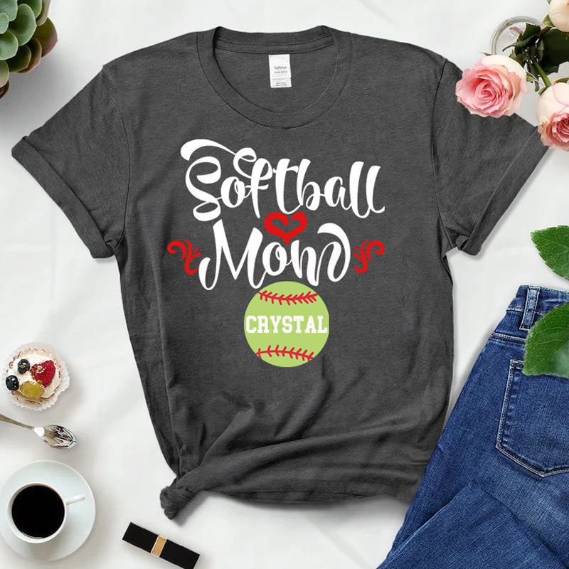 Personalized Sports Mom T-Shirt