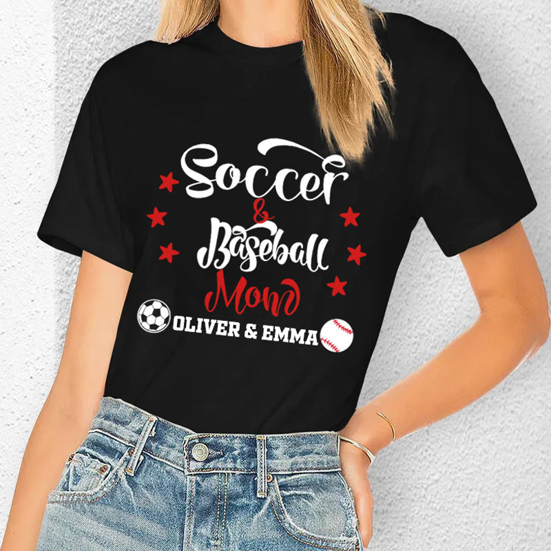 Personalized Sports Mom T-Shirt