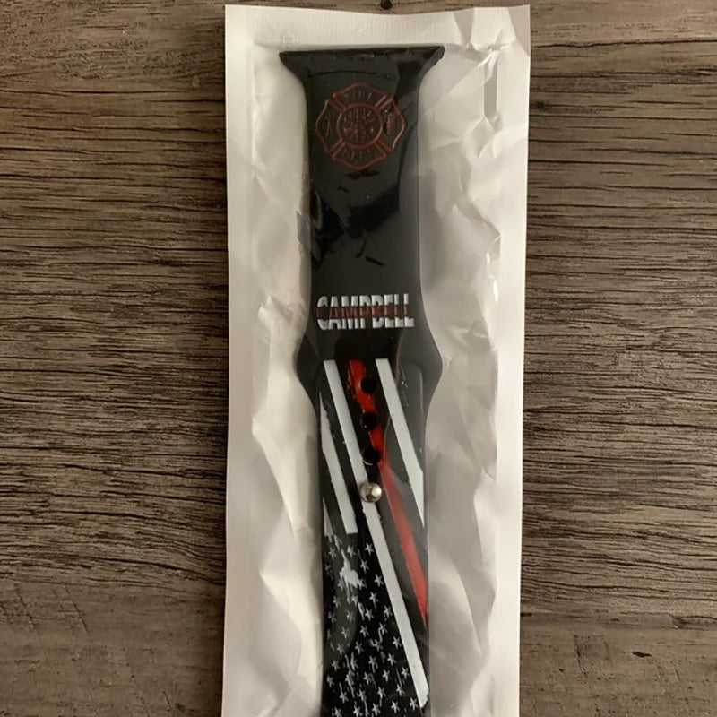 Personalized Firefighter Watch Band Compatible with Apple Watch