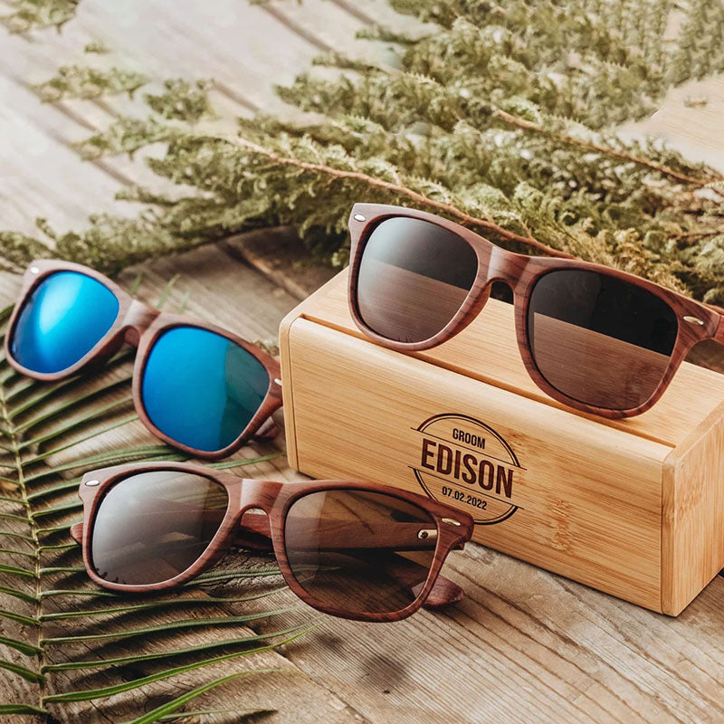 Personalized Wooden Sunglasses Groomsmen Gifts