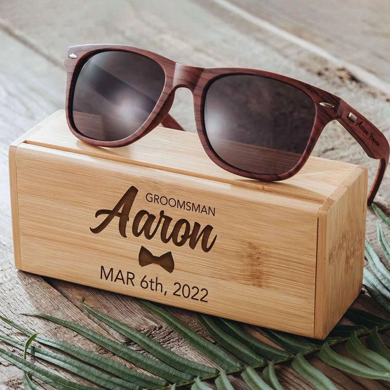 Personalized Wooden Sunglasses Groomsmen Gifts