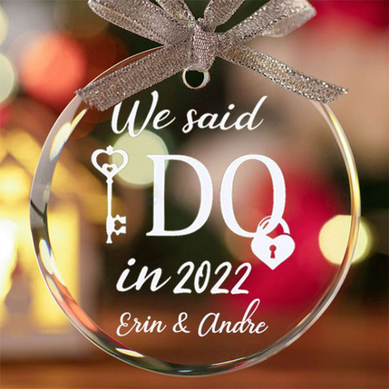 We said i do personalized Engaged&Married Ornament