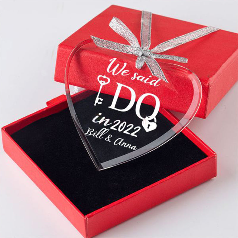 We said i do personalized Engaged&Married Ornament