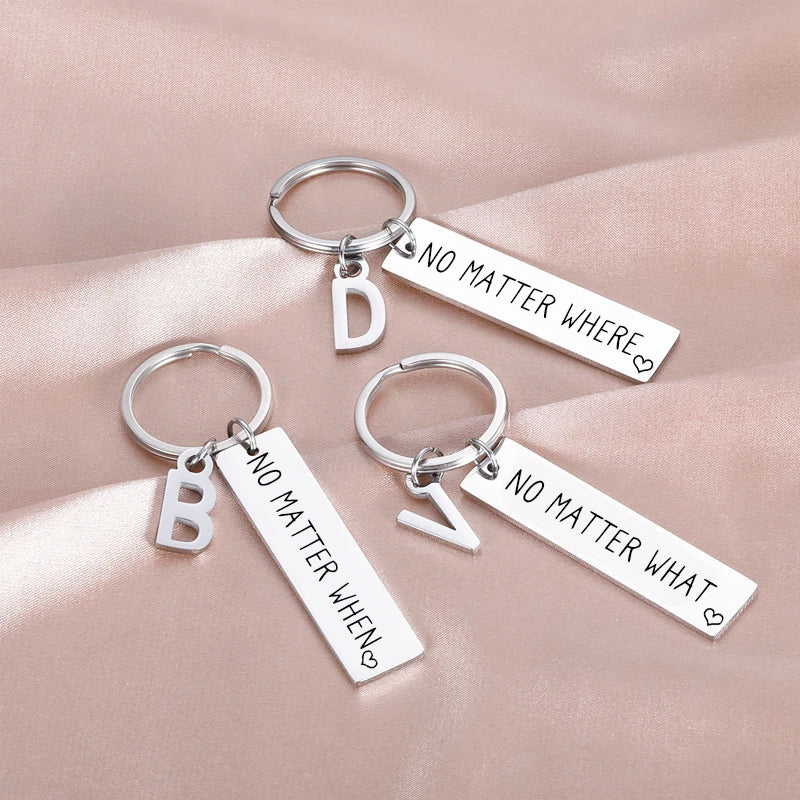Keychain With Custom Letter Pendant